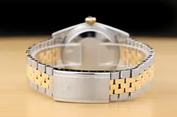ROLEX MENS DATEJUST CHAMPAGNE DIAL 14K GOLD STAINLESS STEEL FOLDED JUBILEE WATCH