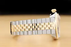ROLEX MENS DATEJUST CHAMPAGNE DIAL 14K GOLD STAINLESS STEEL FOLDED JUBILEE WATCH