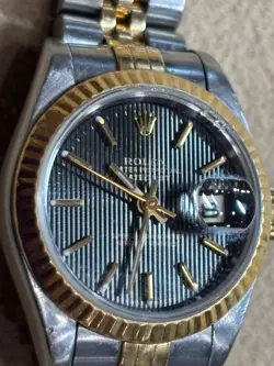 Rolex Datejust 69173 SS & 18k Yellow Gold 26mm Watch Black Dial Box & Papers