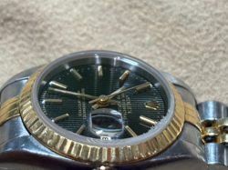 Rolex Datejust 69173 SS & 18k Yellow Gold 26mm Watch Black Dial Box & Papers