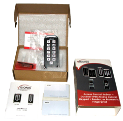 VISIONIS VIS-3005 SLIM METAL ANTI-VANDAL  INDOOR / OUTDOOR KEYPAD.. NEW