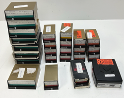 LOT 25 ASSORTED ENDEVCO ACCELEROMETERS W/ CASES 2222C,61-500,2680M6-202, & MORE