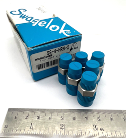 LOT OF 6 SWAGELOK SS-4-HRN-2 HEX REDUCING NIPPLE 1/4