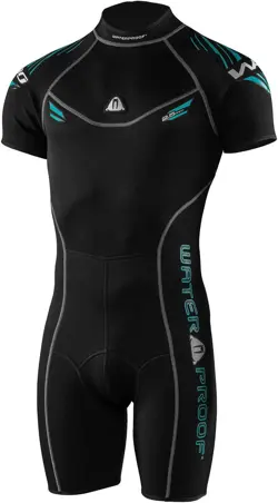 WATERPROOF W30 MENS SHORTY 2.5MM BACK-ZIP WETSUITS FOR DIVING AND SPORTS