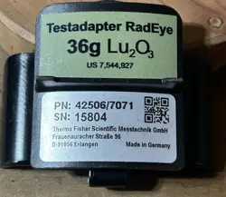 THERMO SCIENTIFIC TEST-ADAPTER RADEYE PRD, 36 G LU2O3 PART NUMBER 425067071