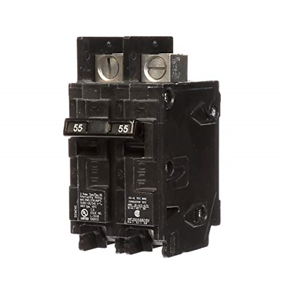 Siemens BQ2B055L 55-Amp Double Pole 120/240-Volt 10KAIC Lug In/Lug Out Breaker