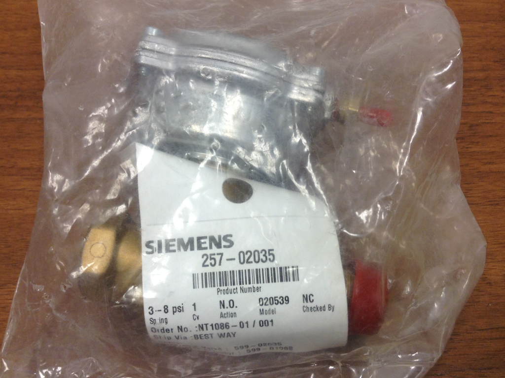 Siemens - P/N: 257-02035 - Valve - NEW