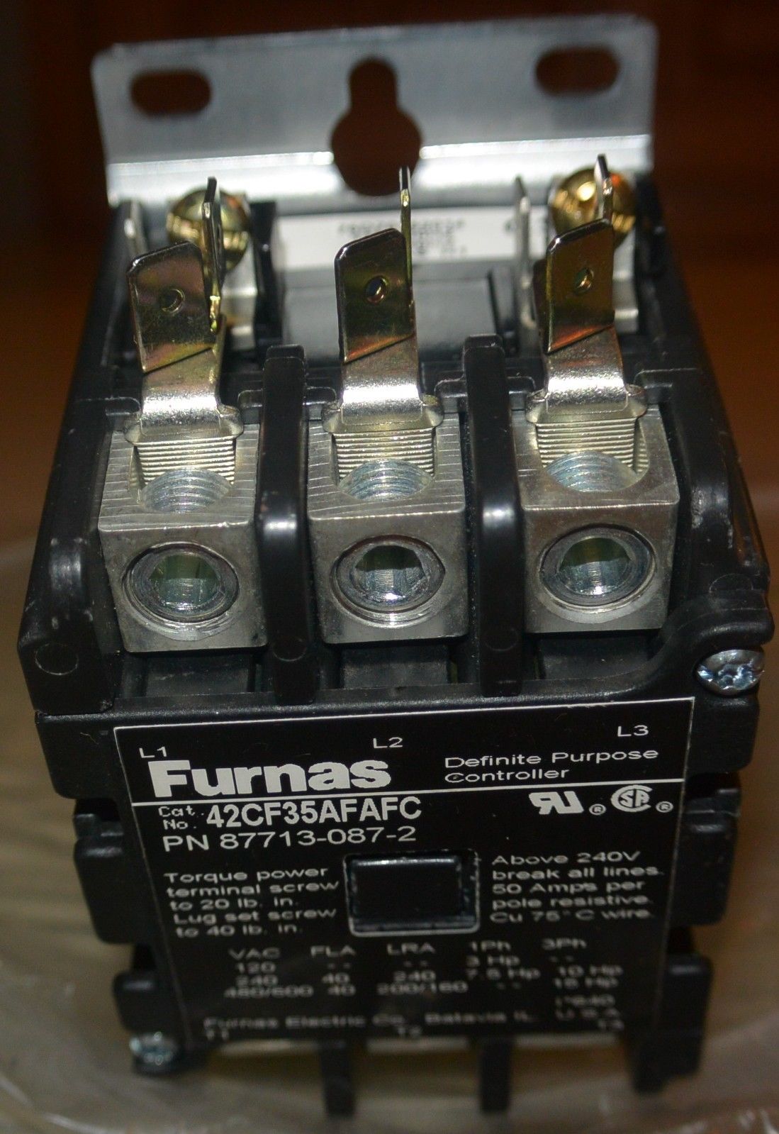 NEW Furnas/Siemens DEFINITE PURPOSE CONTACTOR   part # 42CF35AFAFC