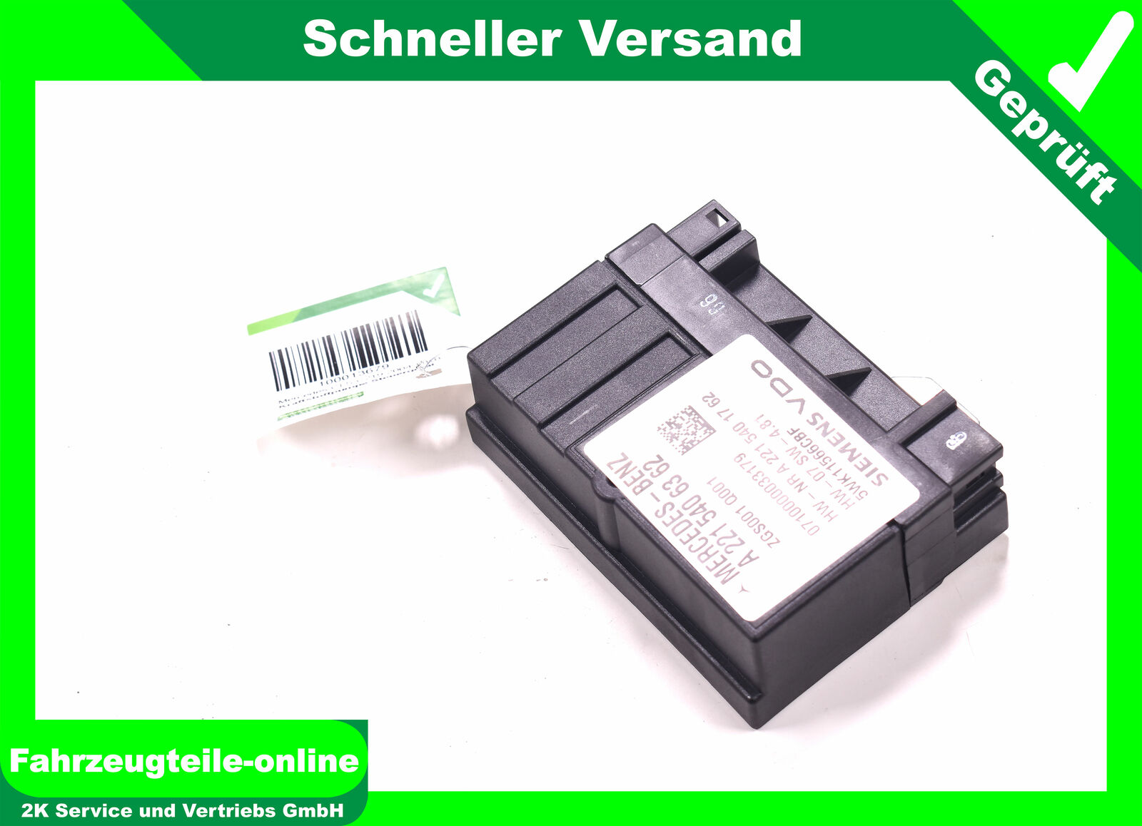 Mercedes CLS 350 C219 Fuel Pump Control Unit A2215406362 Siemens VDO