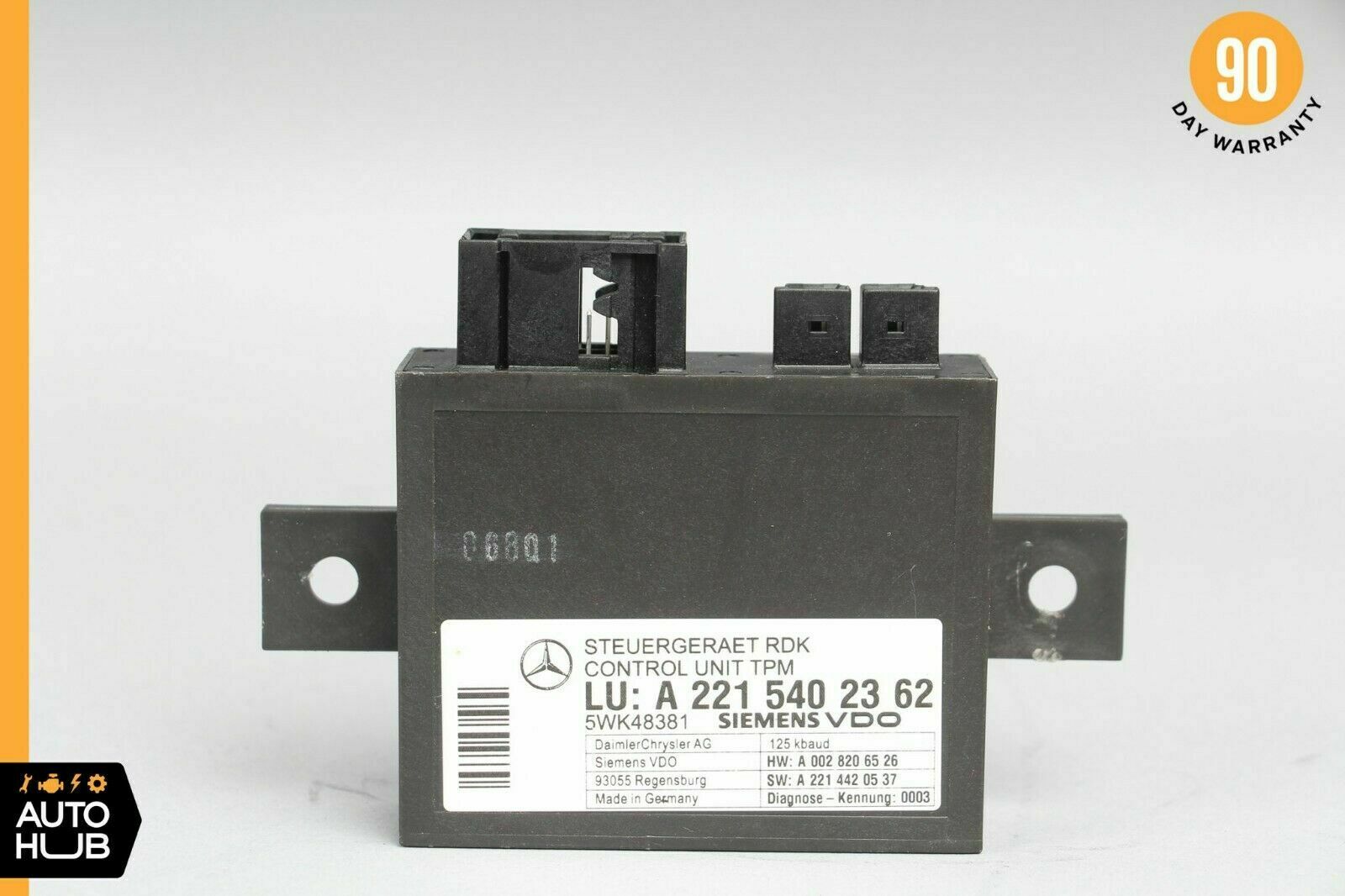 07-14 Mercedes W221 S450 CL600 S63 Tire Pressure Monitor Module 2215402362 OEM