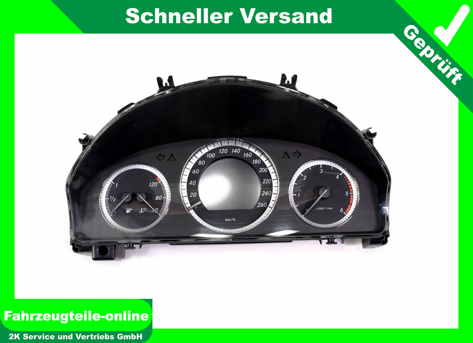 Mercedes C-klasse S W 204 Instrument Cluster Tachometer A2045407648 Siemens VDO