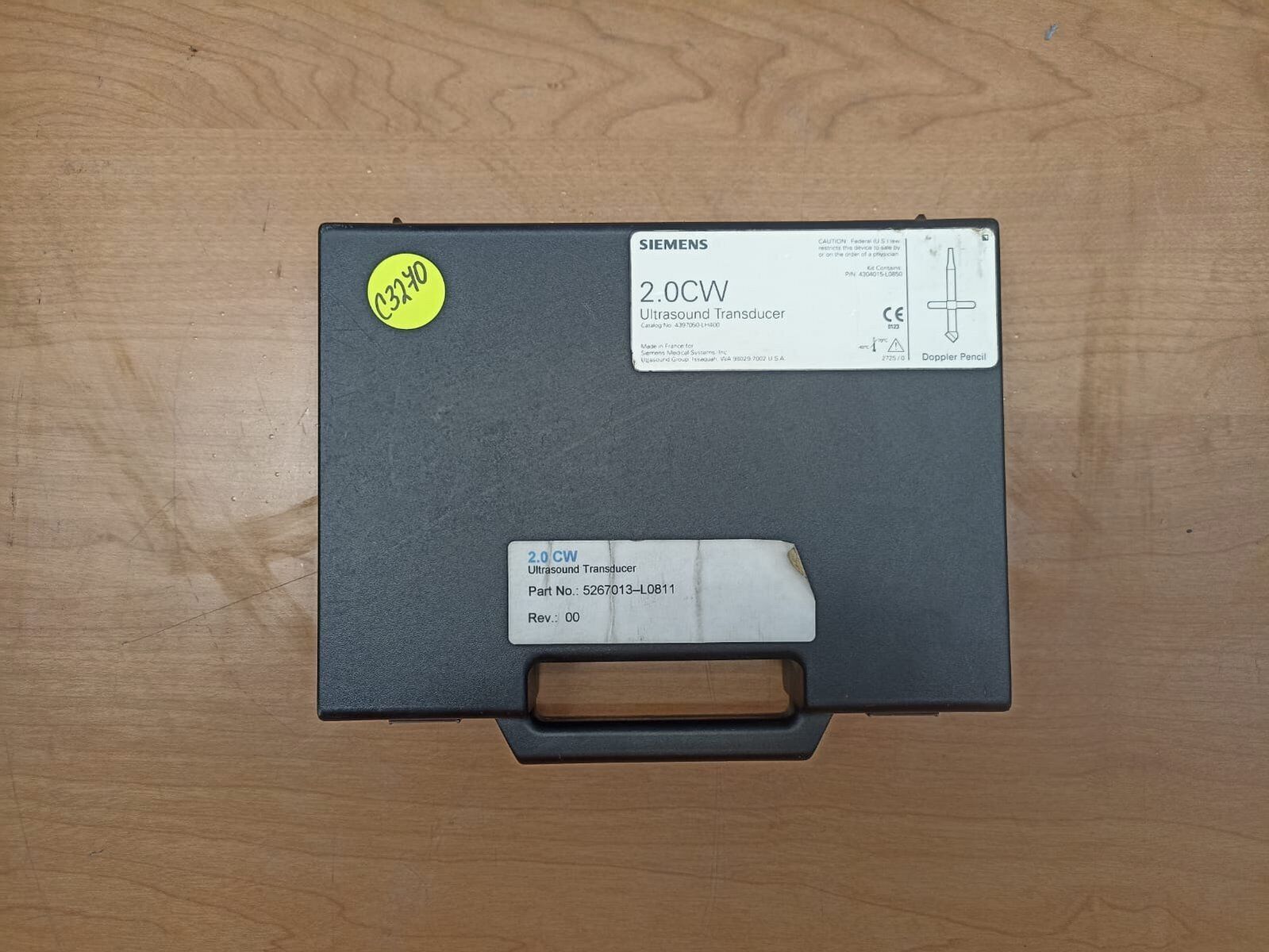 SIEMENS CW2 DOPPLER PENCIL TRANSDUCER ULTRASOUND PART 4304015-L0850
