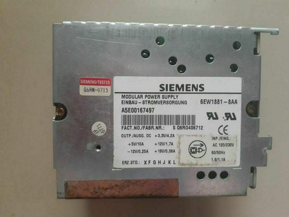 SIEMENS A5E00167497 6EW1881-8AA POWER SUPPLY USED
