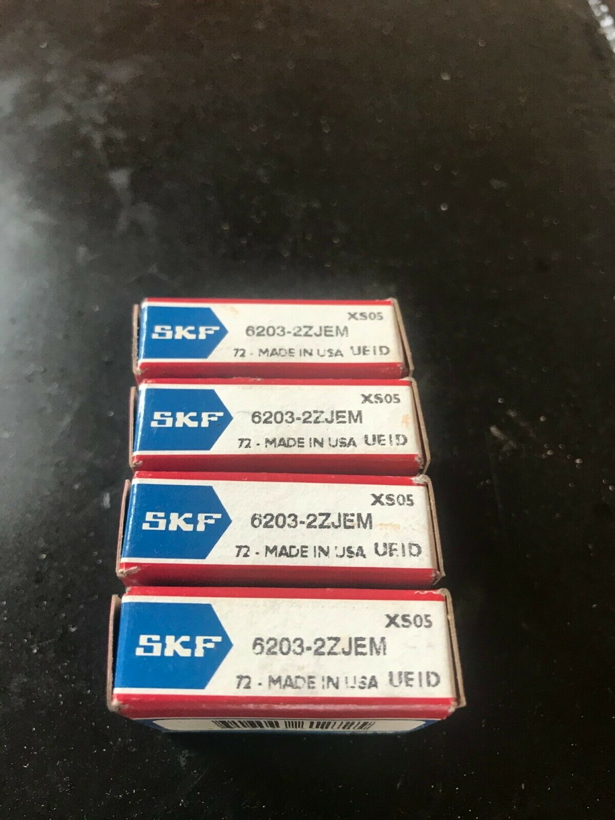 LOT OF 4  SKF 6203-2ZJEM  Deep Groove Ball Bearing - Spinner
