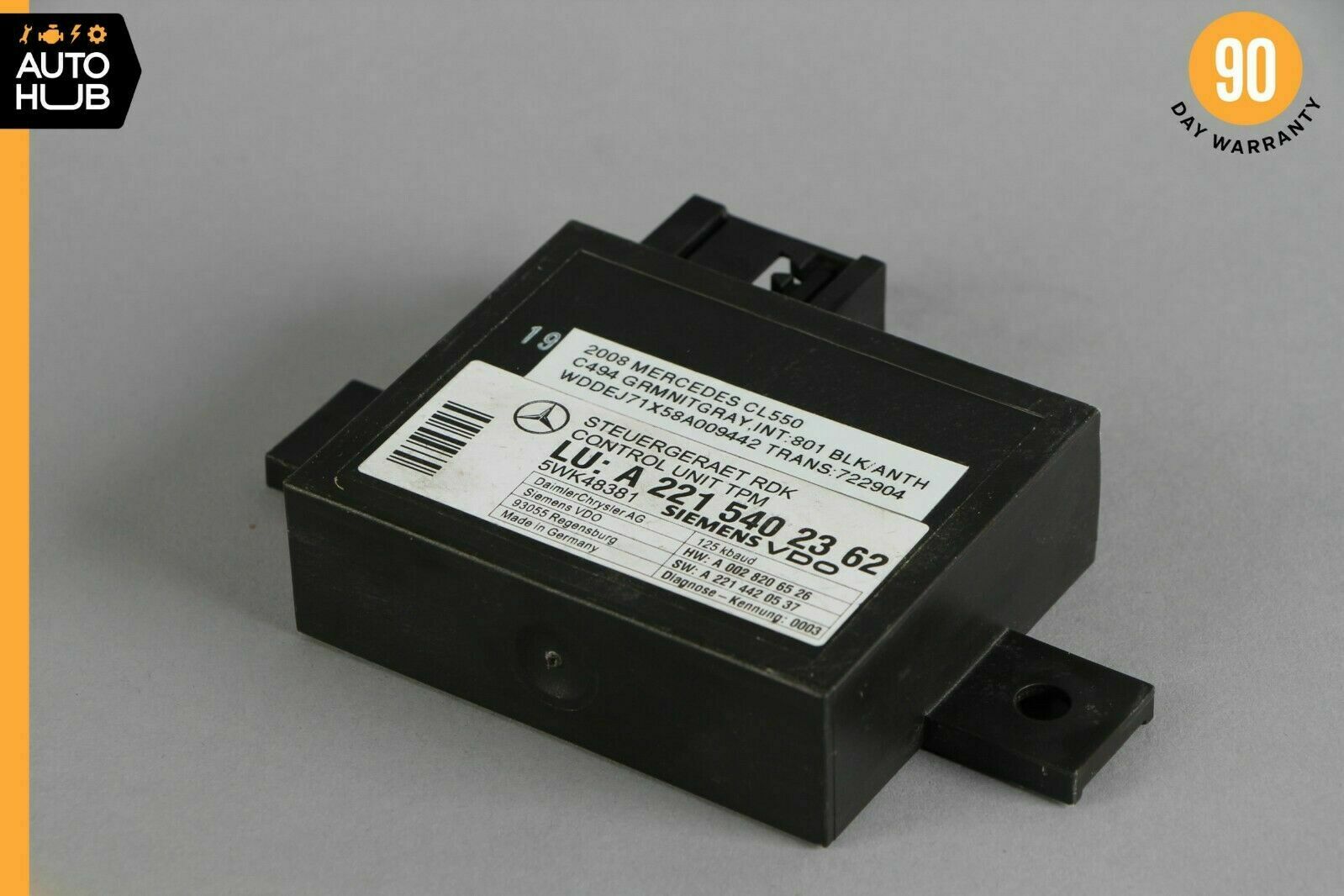 07-14 Mercedes W216 CL550 S450 S63 Tire Pressure Monitor Module 2215402362 OEM