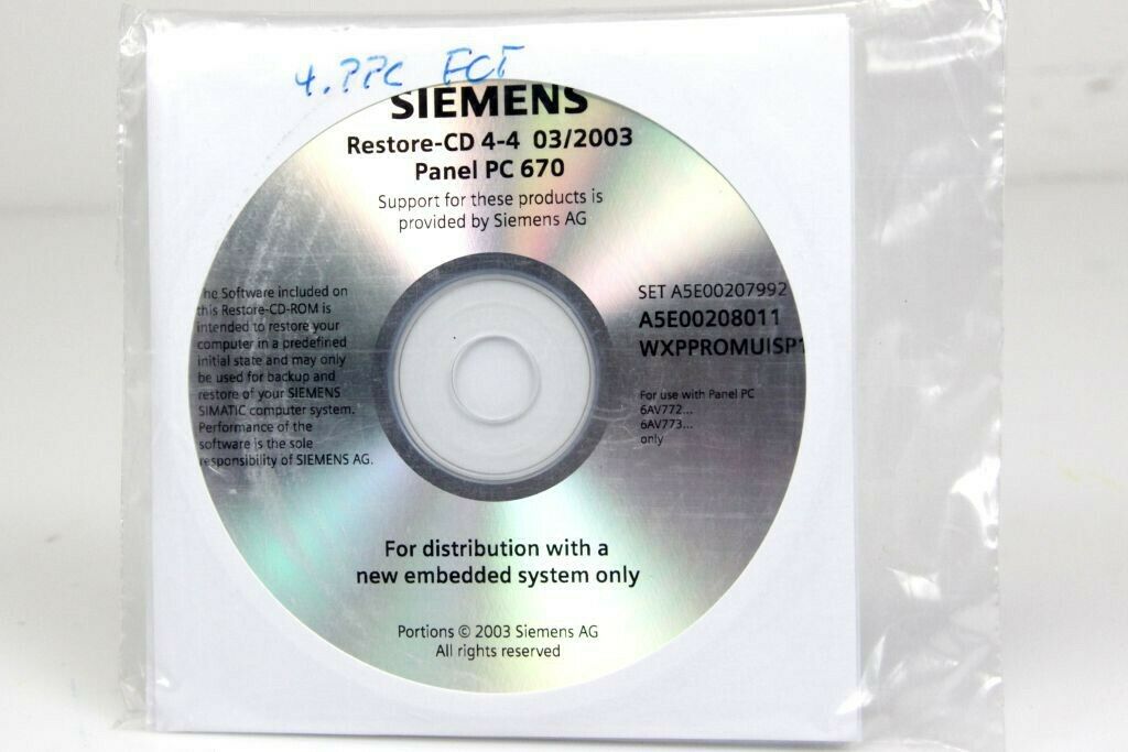 Siemens WinXP Pro MUI + SP1 für Panel PC 670 A5E00207992 E:01