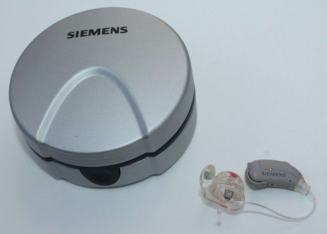 Siemens Pure 101 Right Receiver In Canal RIC Hearing Aid 12N064519R w/ Case