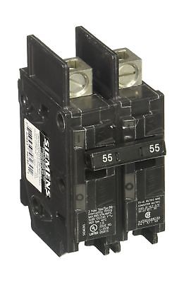 Siemens BQ2B055L 55-Amp Double Pole 120 / 240-Volt 10KAIC Lug In / Lug Out Br...