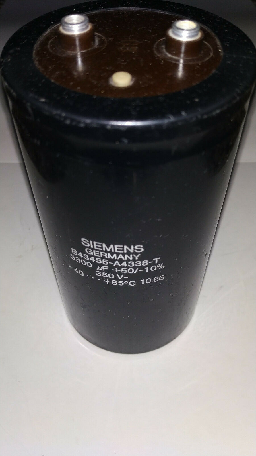 Capacitor 3300uF +50/-10% 350V Siemens B43455-A4338-T -40..+85degC 10.86