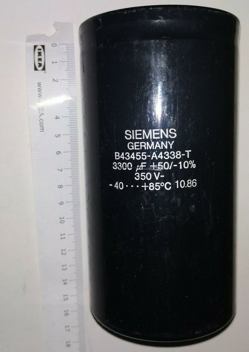 Capacitor 3300uF +50/-10% 350V Siemens B43455-A4338-T -40..+85degC 10.86