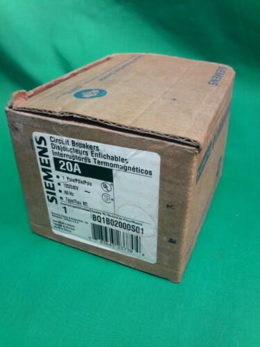 ITE/Siemens BQ  BQ1B02000S01  1Pole 20Amps 120Volt Bolt-On w/ 120V Shunt Trip