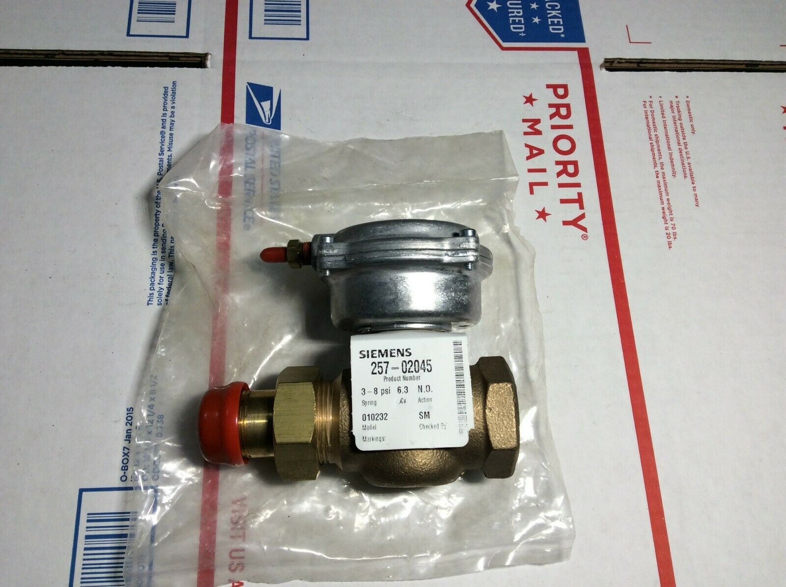 Siemens 257-02045 3/4&quot; NPT Brass Control Valve Pneumatic Globe Heating Cool HVAC