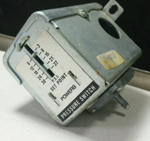 New OEM Powers Siemens Pressure Electric Switch 3-30psi 1/2&quot; 2w 2510002 251-0002