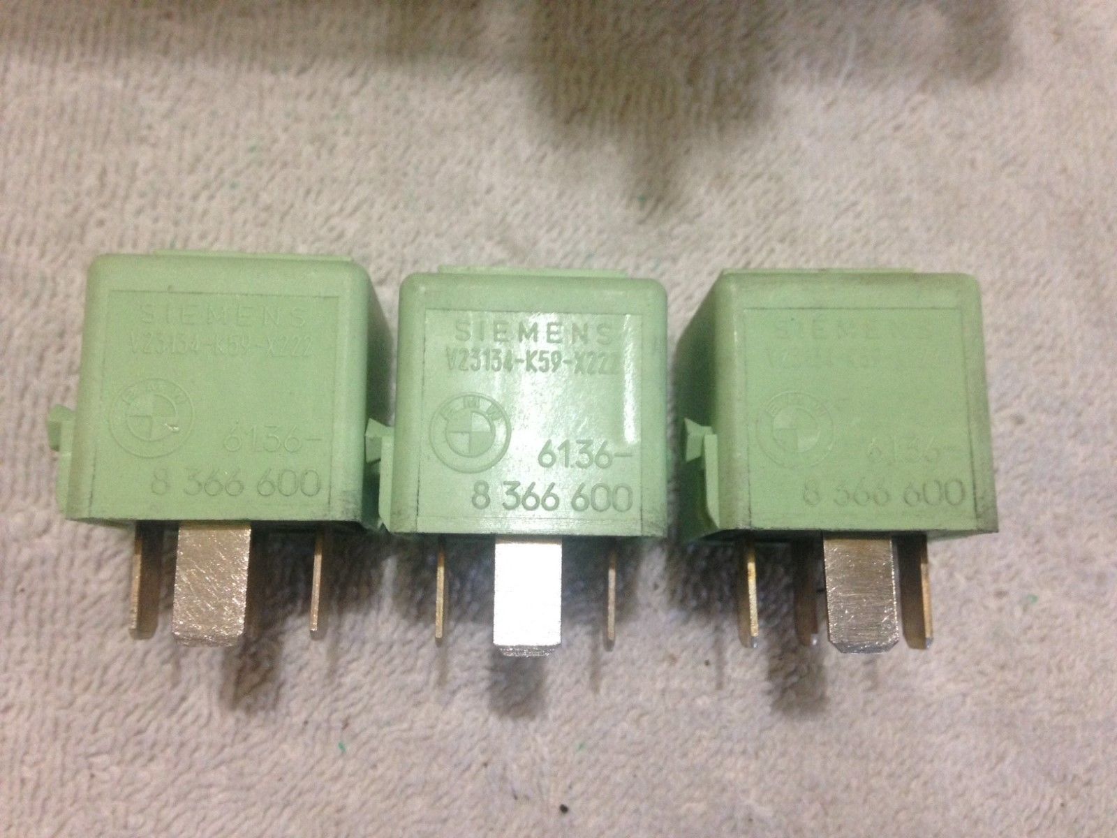 Lot of 3 Multi-purpose BMW Siemens Relay 61.36-8366600 OEM 61.36-8 366 600