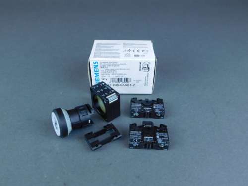 Siemens White Push Button 3SB3206-0AA61-Z - NEW Surplus!