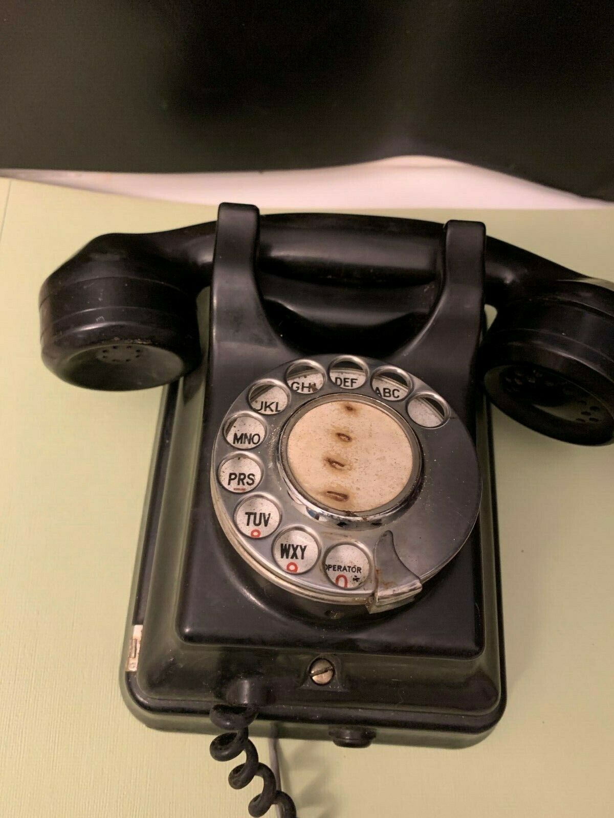 Antique Black Bakelite Siemens Bros Wall Telephone 1930&quot;s-40&quot;s - A MUST SEE 