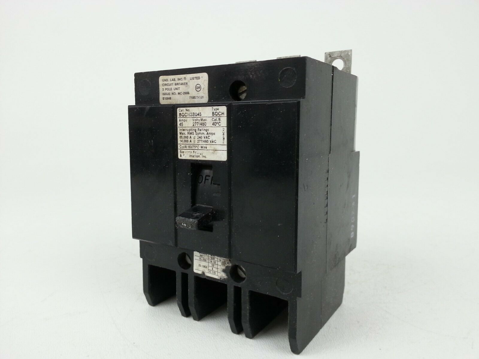 BQCH3B045 Siemens Circuit Breaker