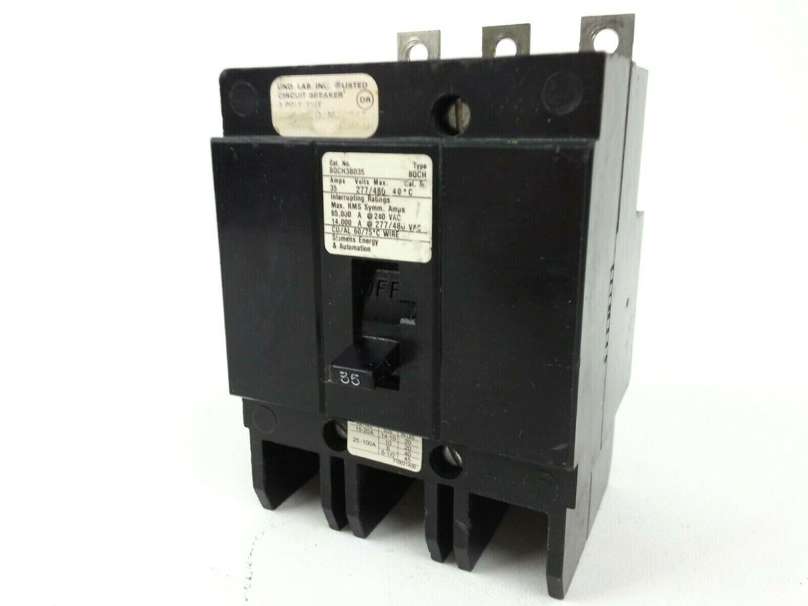 BQCH3B035 Siemens Circuit Breaker (with flaw)