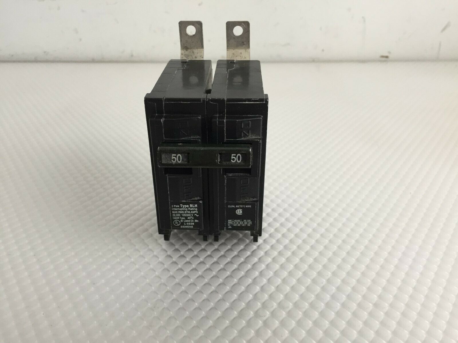 SIEMENS B250H 50 AMP 240 VOLT 2 POLE BOLT IN BREAKER..195