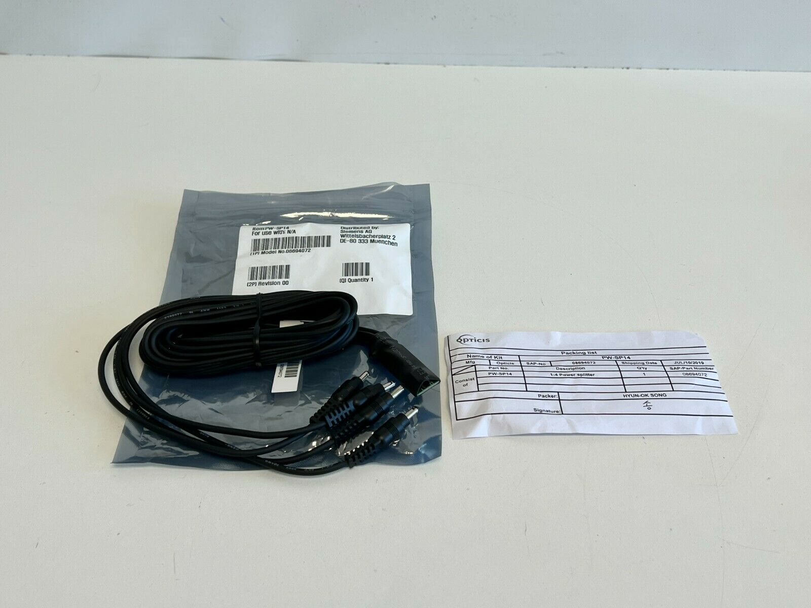 A8:   Opticis/ Siemens PW-SP14 / 08694072 Cable