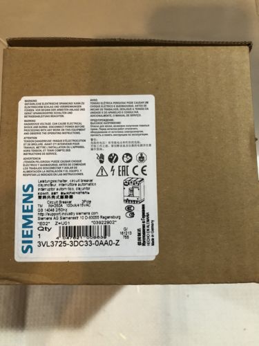 Siemens VL250 “3VL3725-3DC33-0AA0-Z” “3VL9325-7DC30”