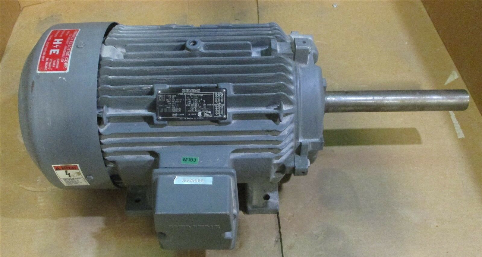 Siemens RGZP Electric Motor: 20 HP, 3 Phase, 3525 RPM, Part# 1LA02562FP21