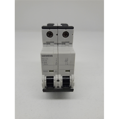 Siemens MCB 2P 20A 25K C 2 Modules 5SY72207 Switches