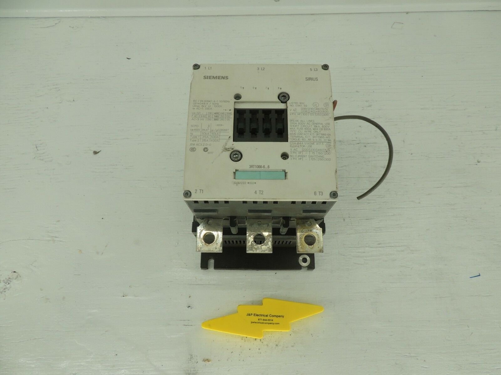 SIEMENS SIRIUS CONTACTOR, 3RT1066-6