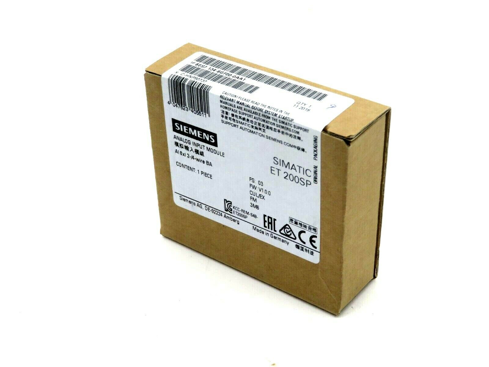NEW SEALED SIEMENS 6ES7-134-6GF00-0AA1 ANALOG INPUT MODULE 6ES71346GF000AA1