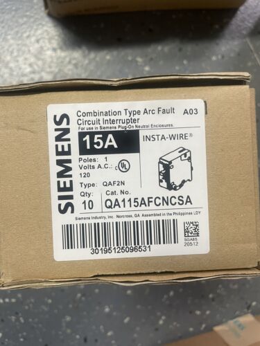 Siemens QA115AFCNCSA *NEW* Lot Of 10