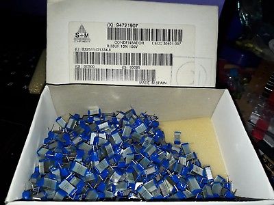 28x NOS SIEMENS  0.33UF 330nF 100V B32511-D1334-K STACKED FILM HIEND AUDIO CAPS!
