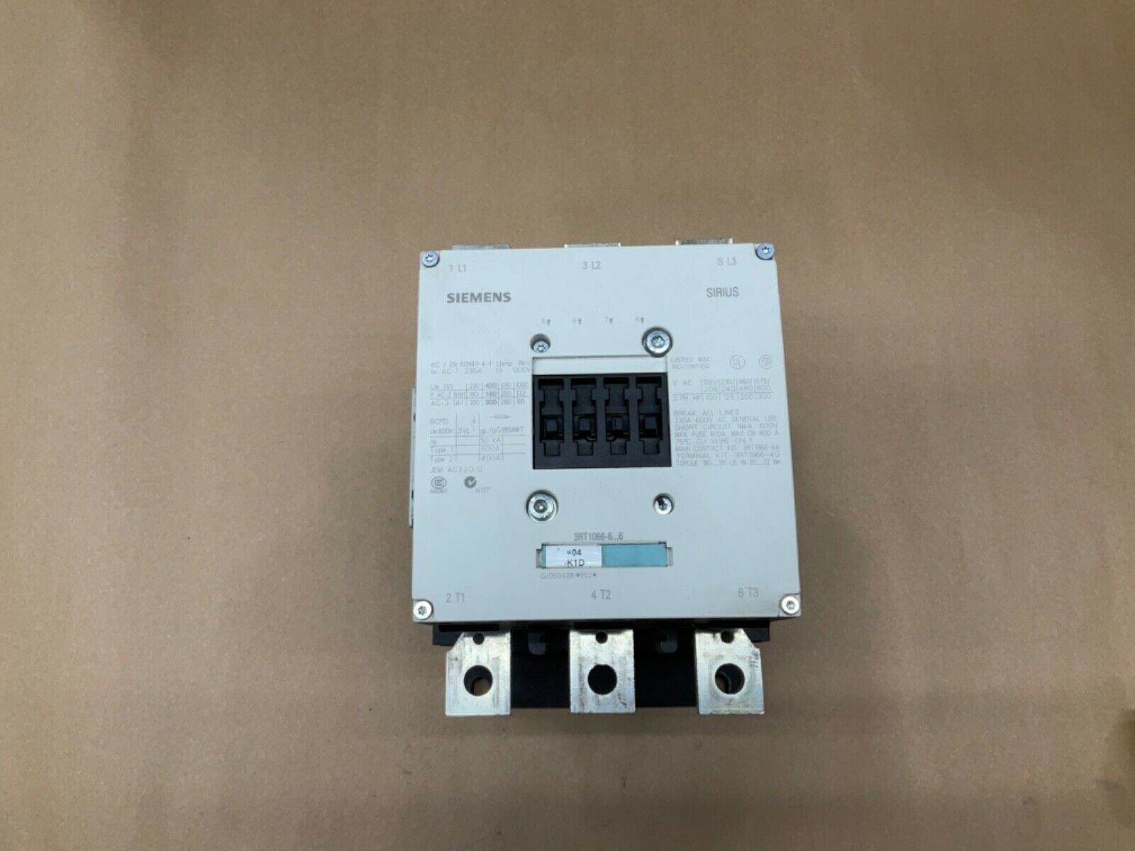 SIEMENS SIRIUS 3RT1066-6 ...6 / 3RT1066-6AF36 CONTACTOR 110-127V #11D66PR5*IAC