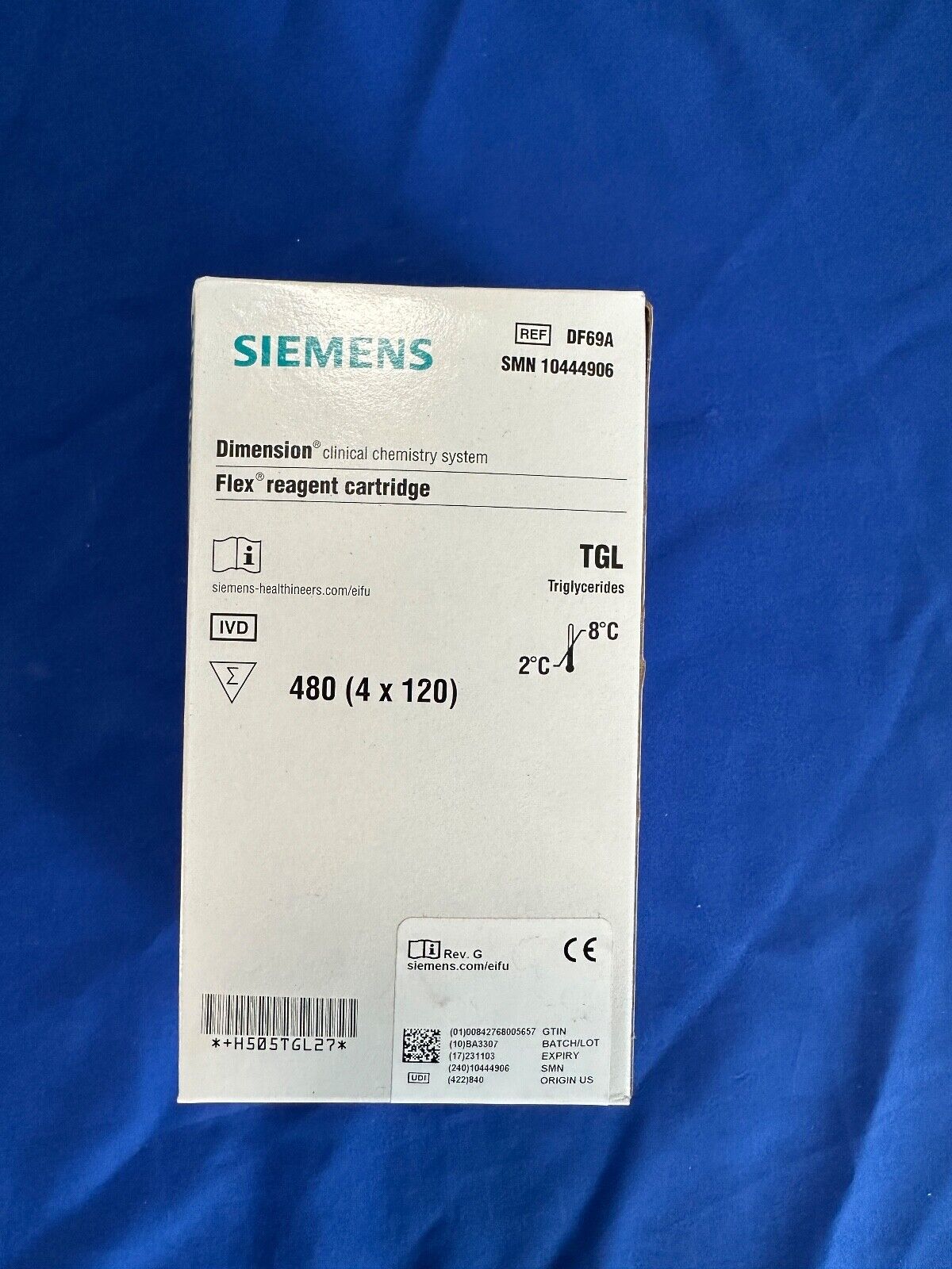 Siemens Dimension (TGL) Triglycerides ( 480 Tests/Box) [SMN #10444906]