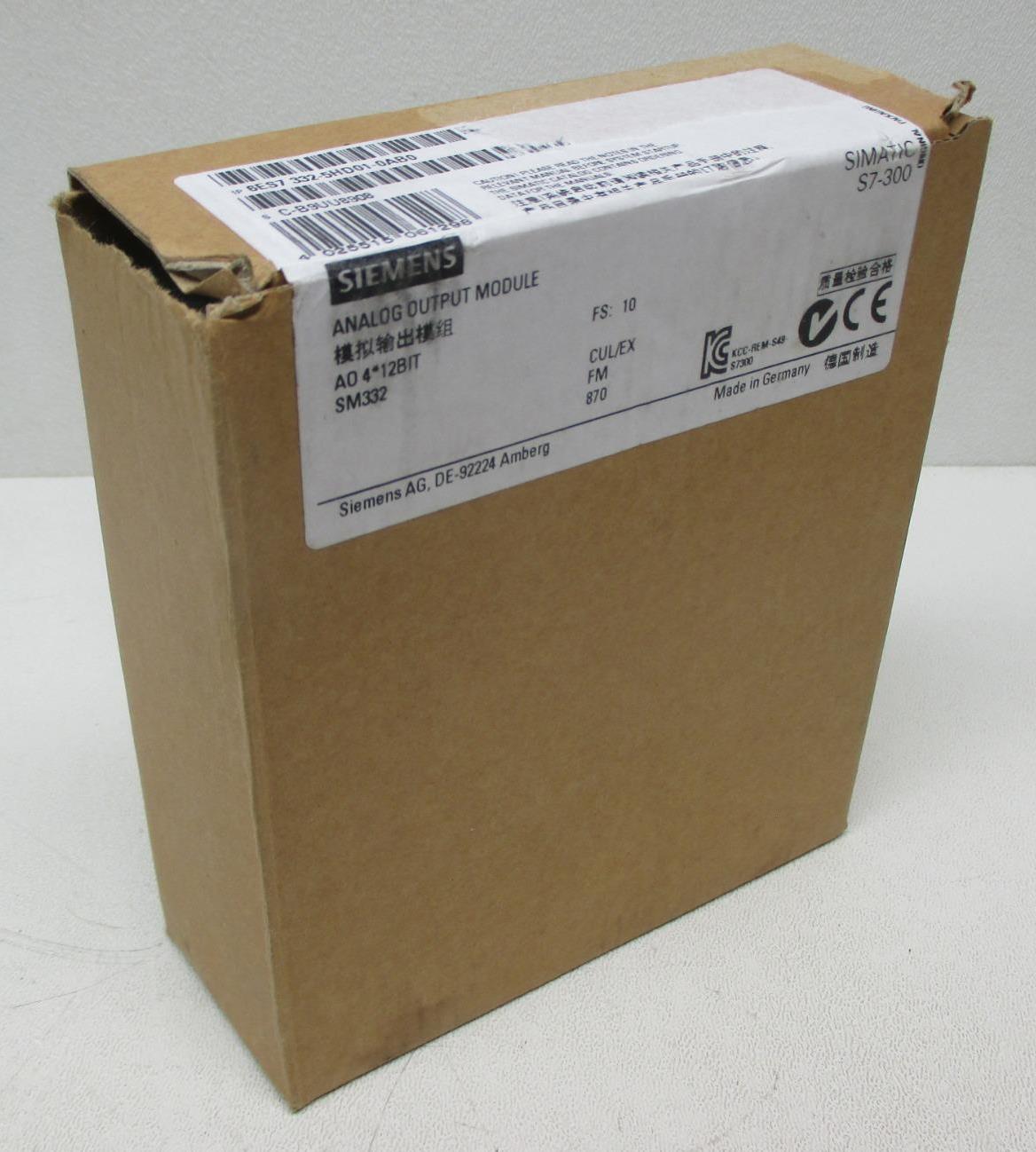 Siemens 6ES7 332-6HD01-0AB0 Simatic Analog Output Module *Factory Sealed*