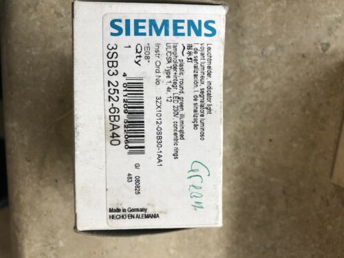 SIEMENS 3SB3252-6BA40 / 3SB32526BA40 (NEW IN BOX)