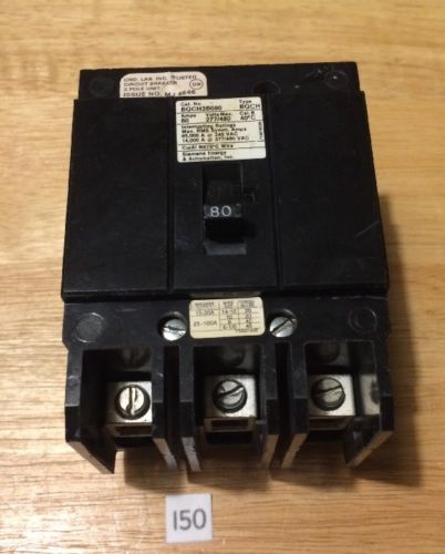 SIEMENS BQCH3B080  80A 3 POLE CIRCUIT BREAKER TYPE BQCH