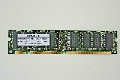 Siemens Memory - HYS64V4120GU-10 / 4Mx64 SDRAM / PC66-222-910 /Assembled Germany