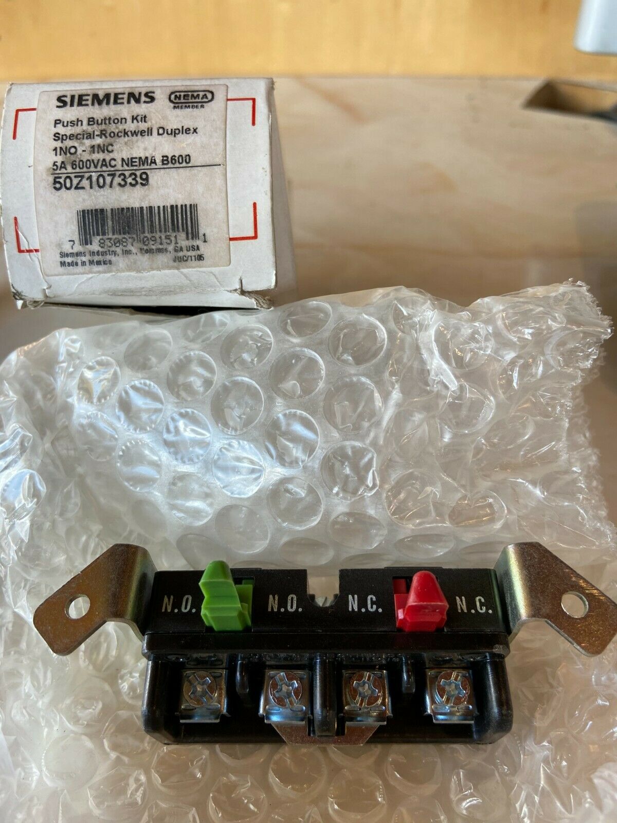 Siemens 50Z107339 Push Button Kit, Special Rockwell Duplex 1NO/1NC