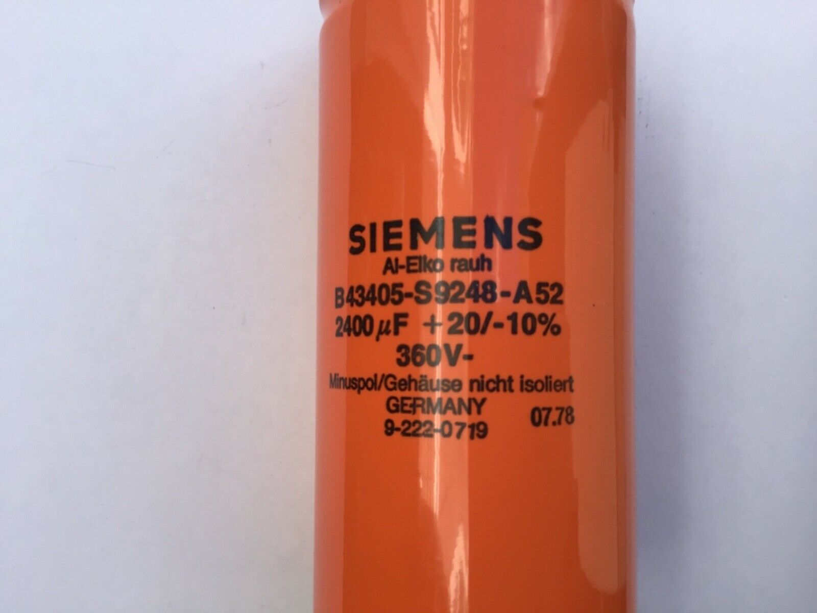 Siemens Al-Eiko rauh B43405-S9248-A52 360V Capacitor.