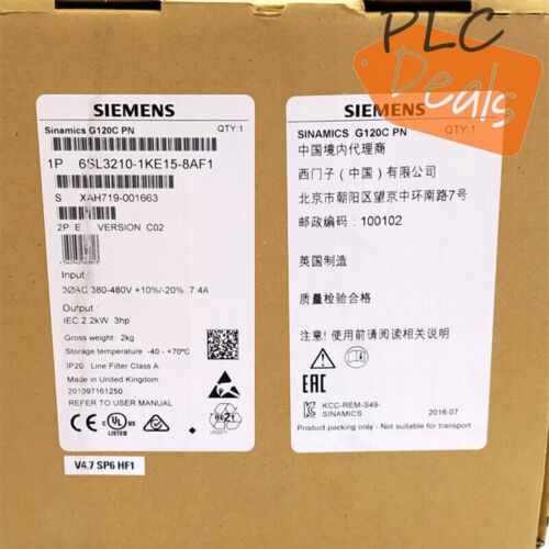 1PC New in Box Siemens 6SL3 210-1KE15-8AF1 6SL3210-1KE15-8AF1 Fast Shipping